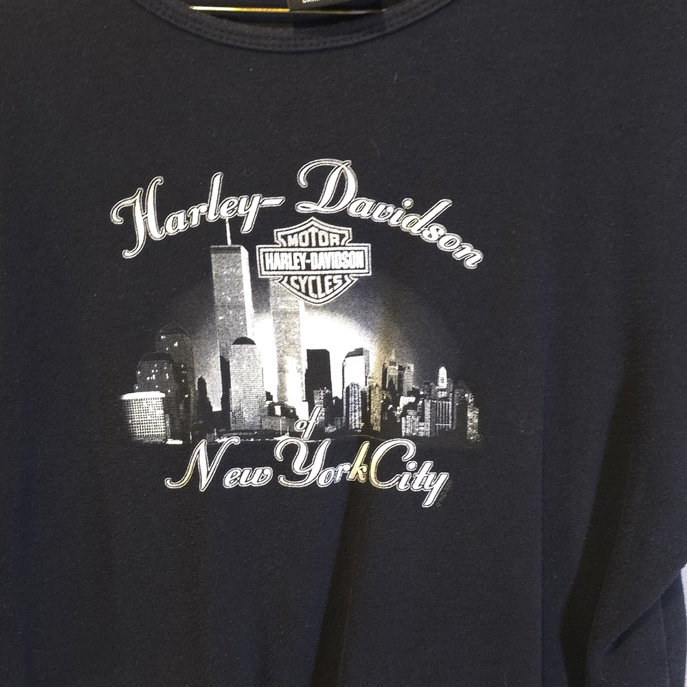 Harley-Davidson Black Tee with White Logo - Picture 2 of 3